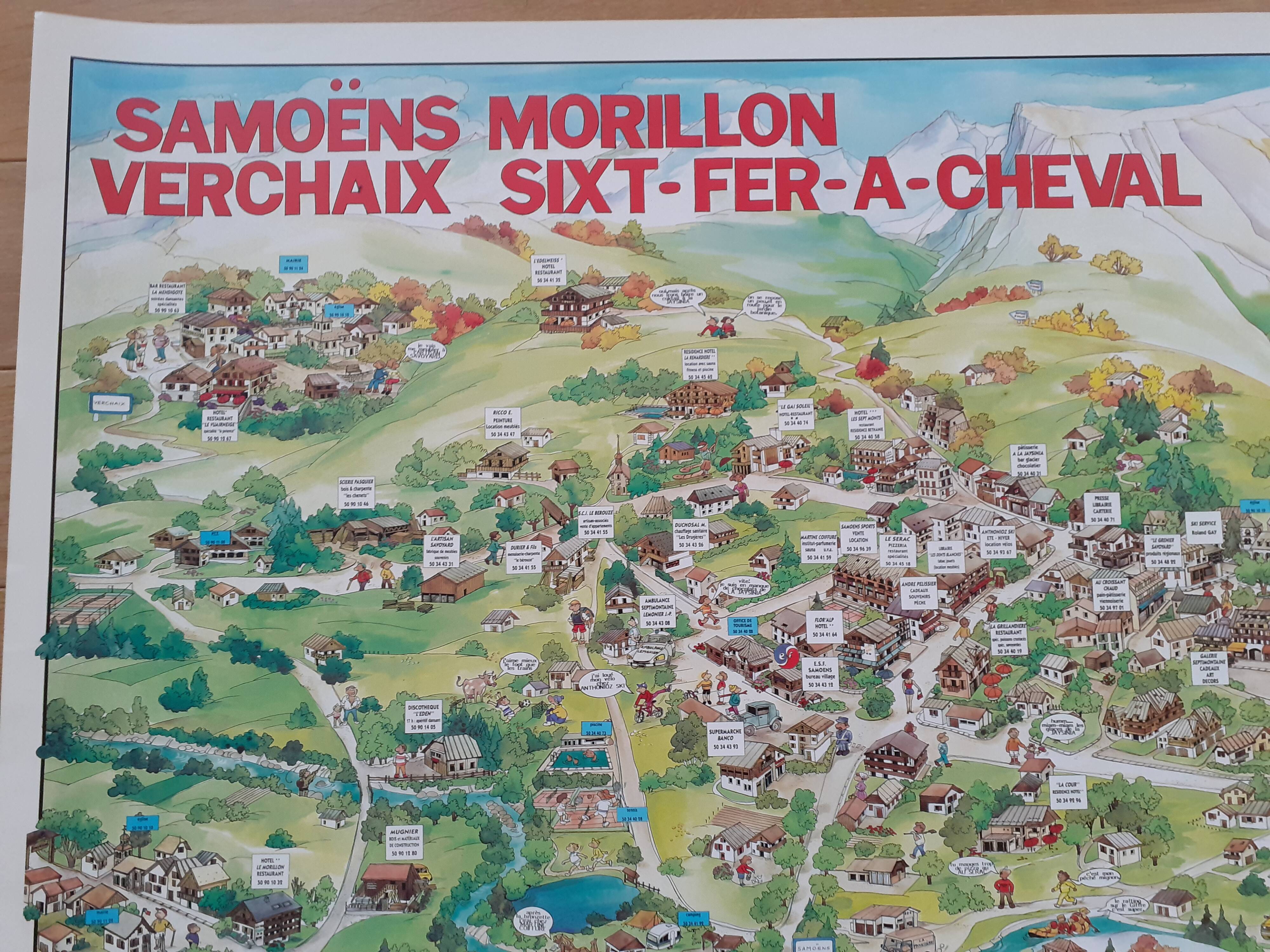 Poster Samoëns Morillon Verchaix Sixt horseshoe 1986