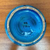 Italian blue ceramic vase Rimini by Aldo Londi for Bitossi, 1960s.