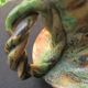Small lamp base or candle holder in glazed earthenware, Bernard CLUNY pottery