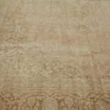 Hand-Knotted Persian One of a Kind 1970s 303 cm x 408 cm Beige Wool Carpet