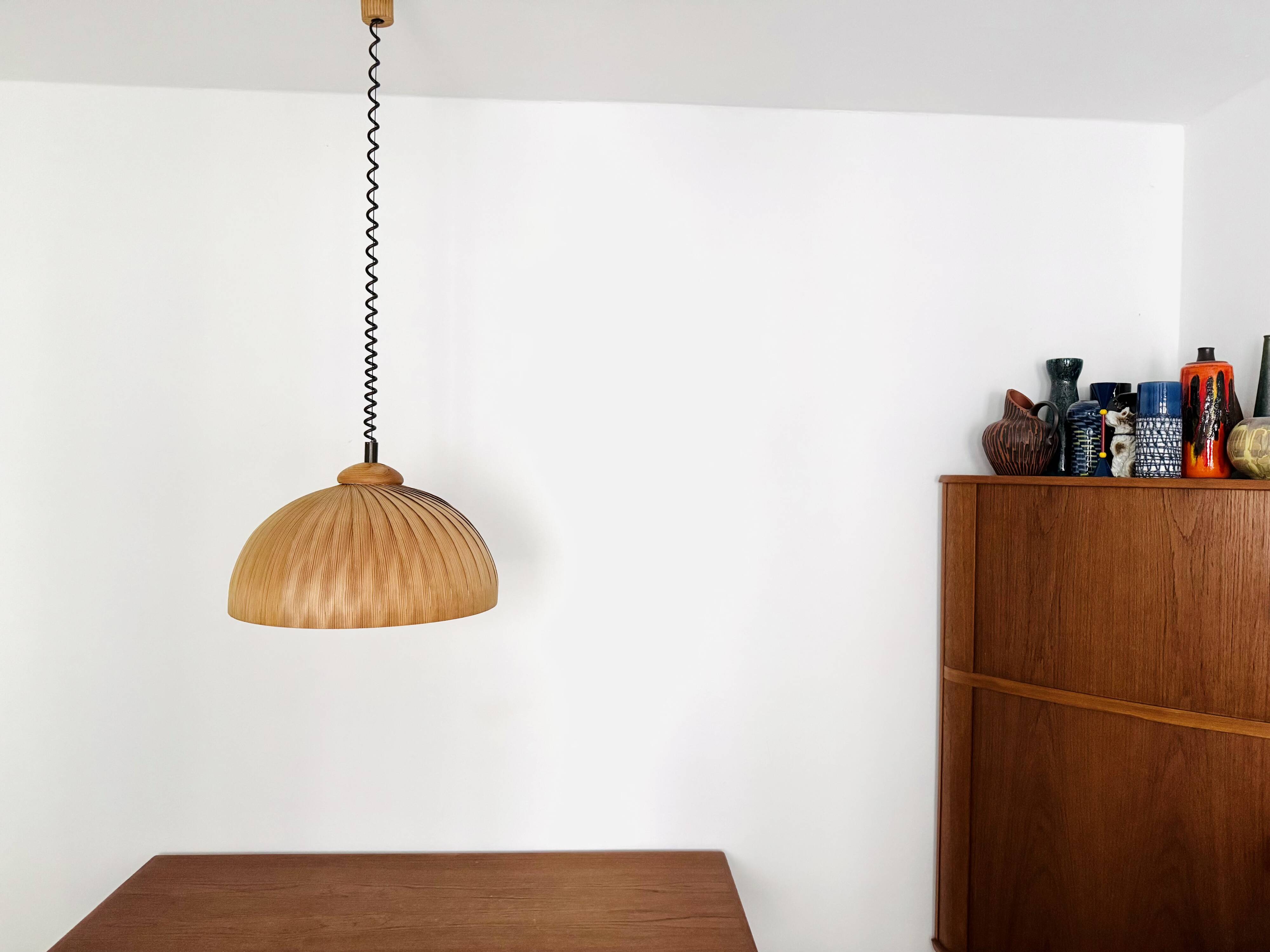 Large Wooden Pendant Lamp