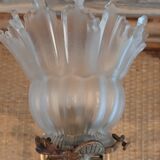 Applique murale en bronze avec tulipe XIXeme