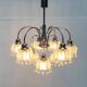 German type glass and metal chandelier 9471 by Richard Essig, 1970s.