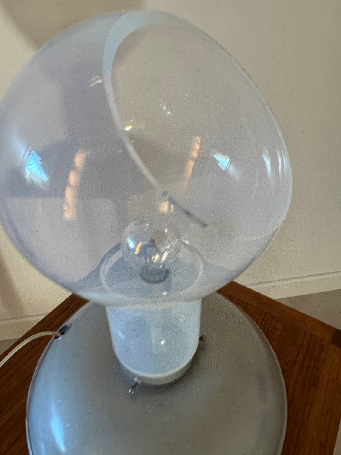 Vintage Italian lamp made of Murano glass.