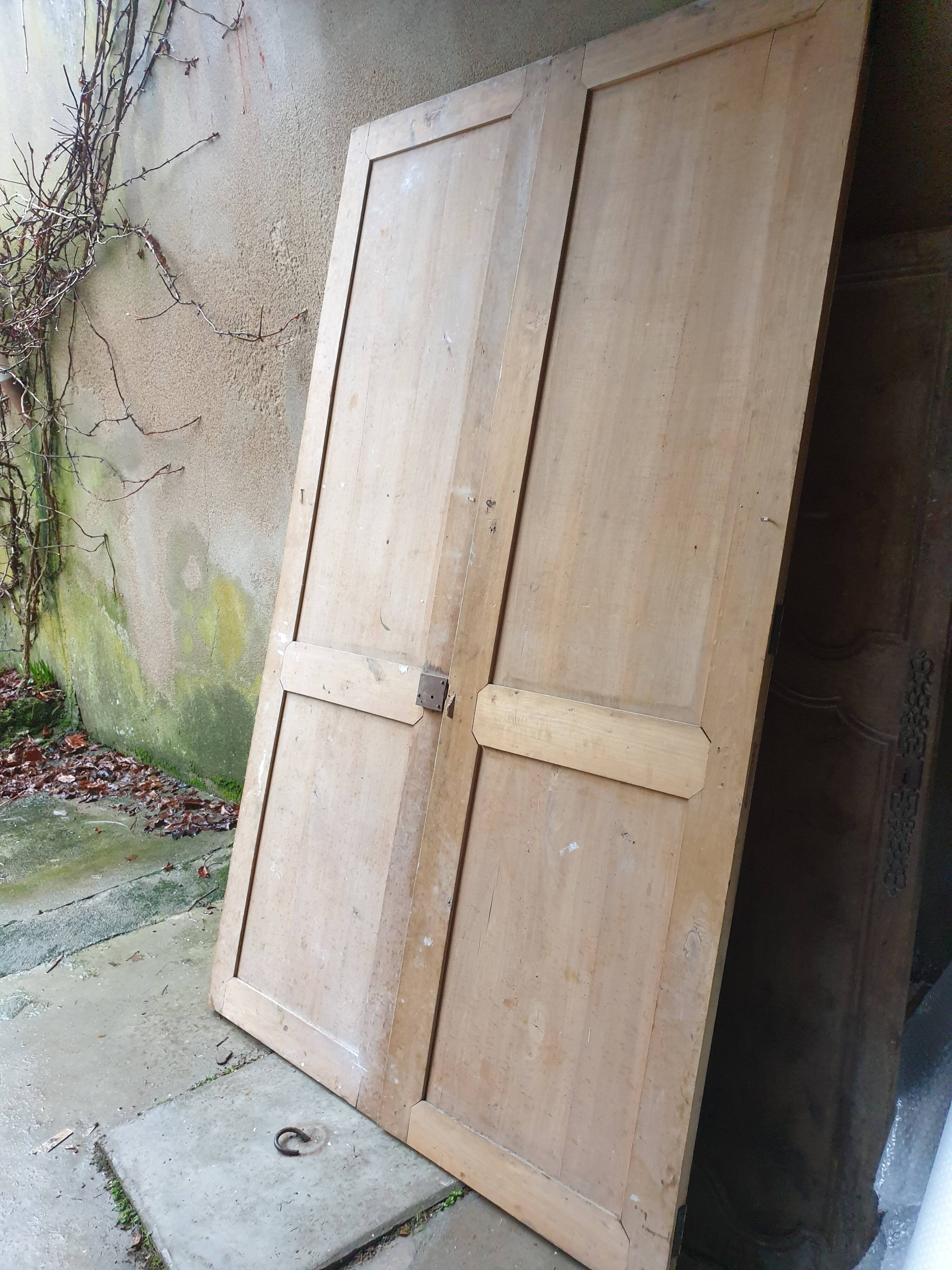 Double antique wooden doors