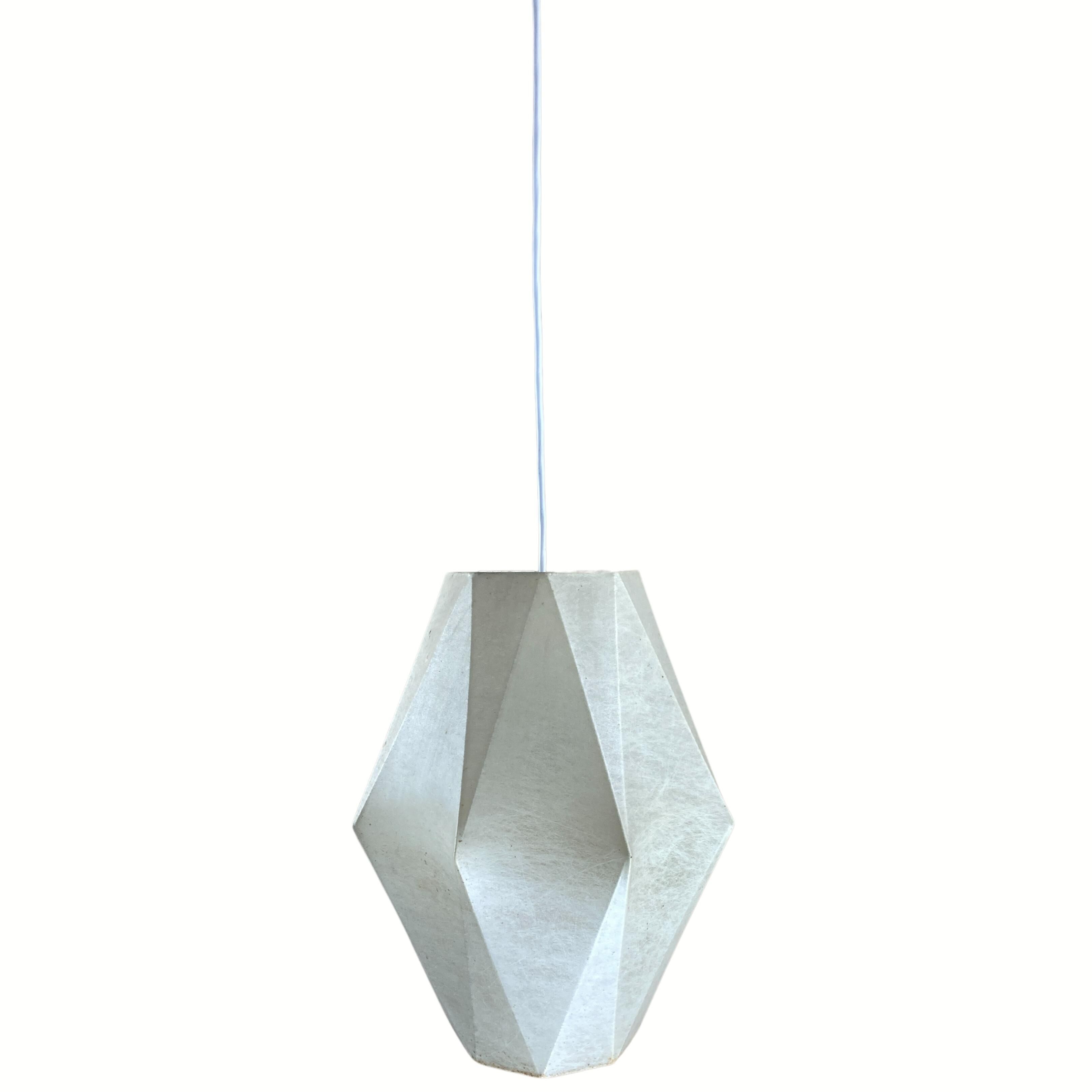 Pair space age cocoon hanging lamps, Germany 1960s