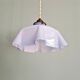 Art Deco suspension in pleated mauve opaline, 1920-30.