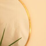 Miroir mural rond en laiton - fait main