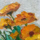 Still life with bouquet and fan, painting on canvas.