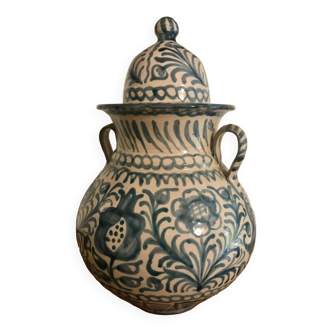 Hand-painted earthenware vase