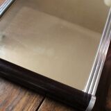 Vintage mirror top rectangle wood metal