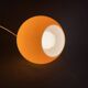 Suspension lamp Space Age 1970 vintage globe ball in orange opaline glass ceiling light chandelier