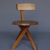 S34 Elm Chair by Pierre Chapo, 1980s