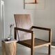 Fauteuil en bois naturel (teck) design minimaliste