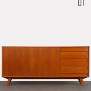 Wooden row by Jiroutek for Interier Praha, U-460, 1960