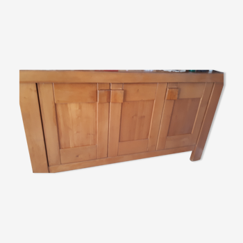 Sideboard 3 doors 1 interior drawer in solid elm Regain