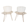 2 chaises Bertoia blanches