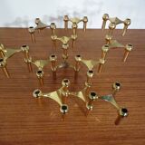 Gold-Plated Candleholders by Ceasar Stoffi & Fritz Nagel for BMF, 1960s, Set of 12