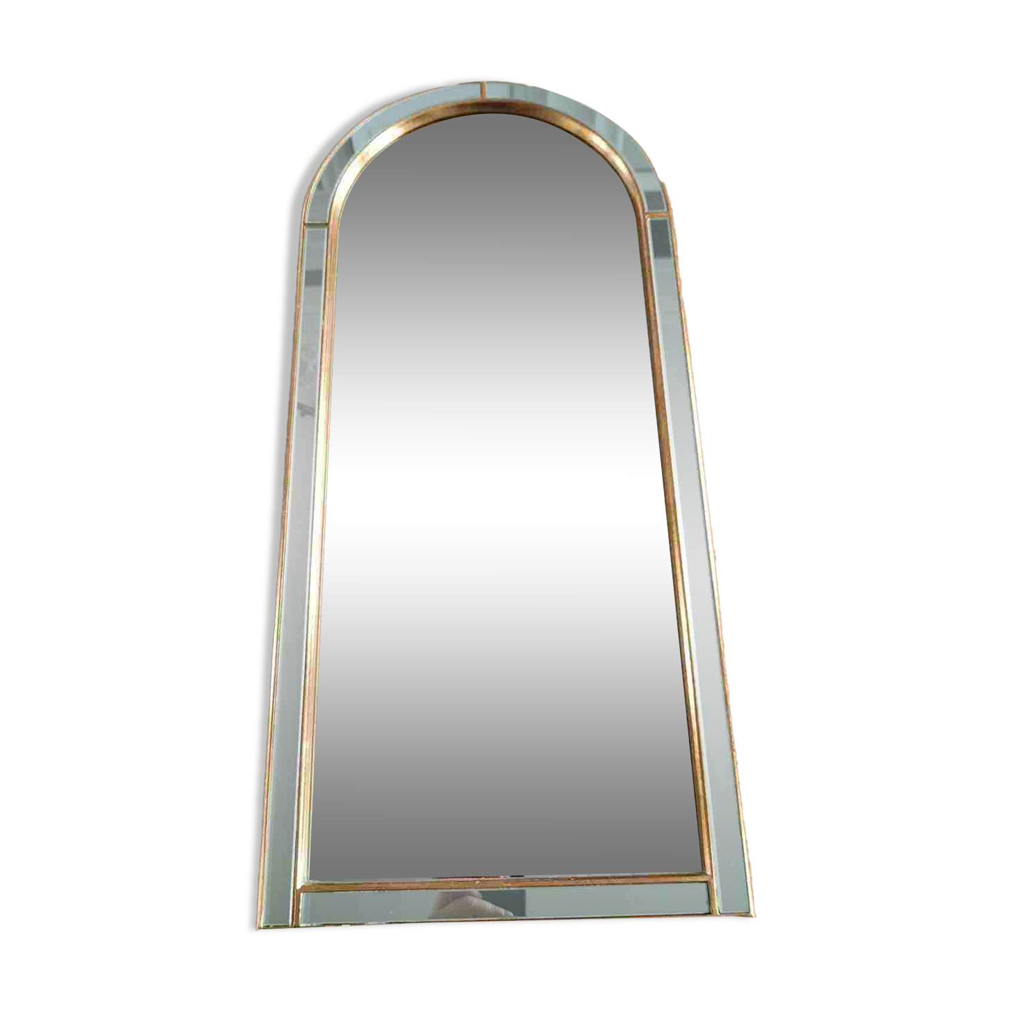 Miroir arcade à pare-closes design Deknudt 1980