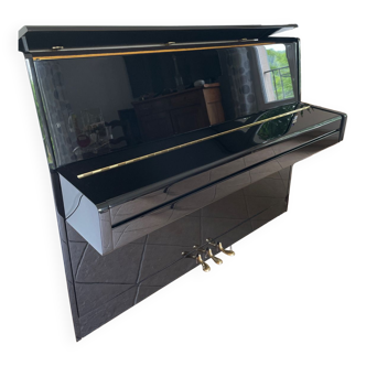 Black Straight Study Piano