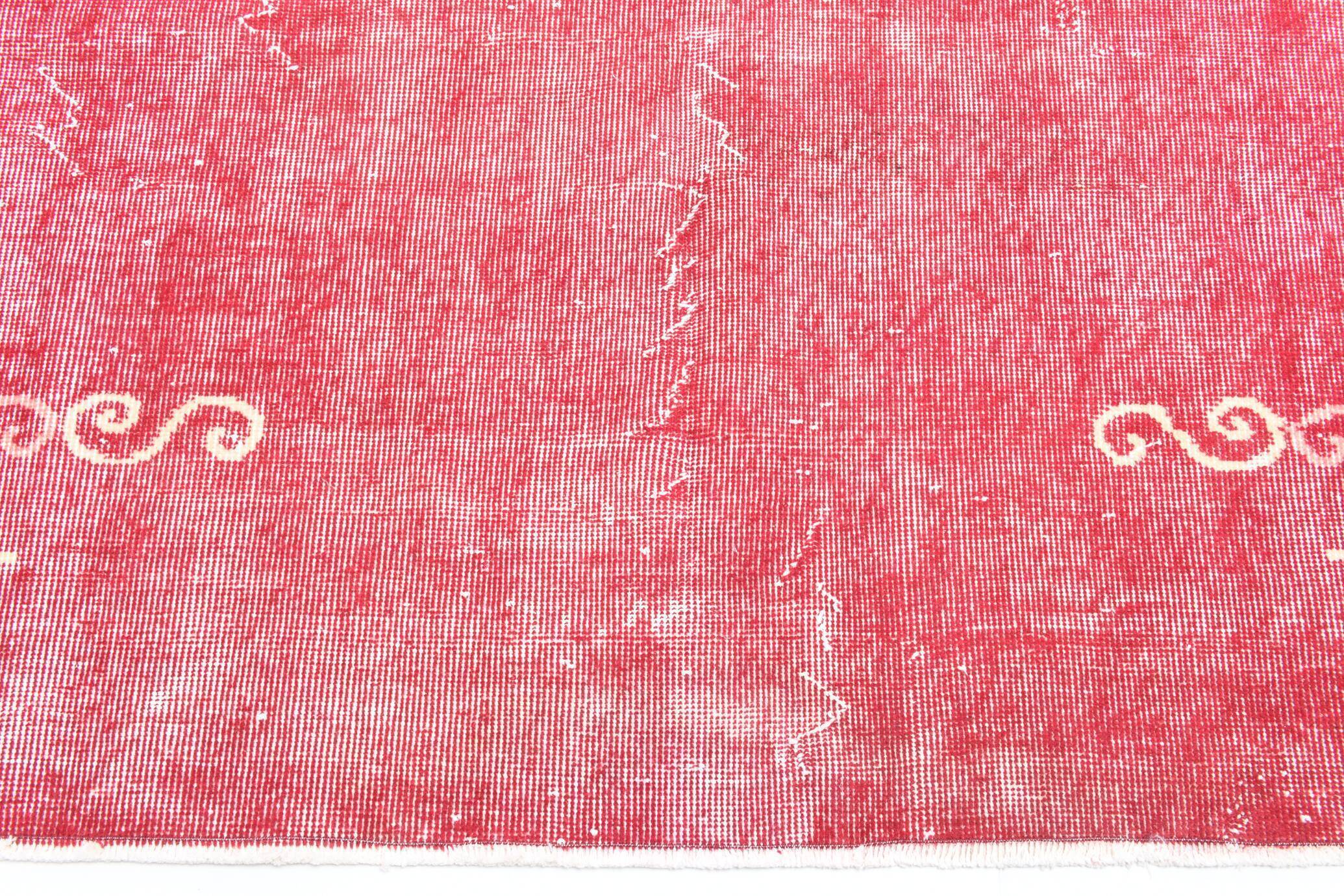 7x10 pale red large turkish rug, 203x310cm