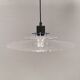 Danish space-age hanging lamp in transparent and blue plexi 1980s