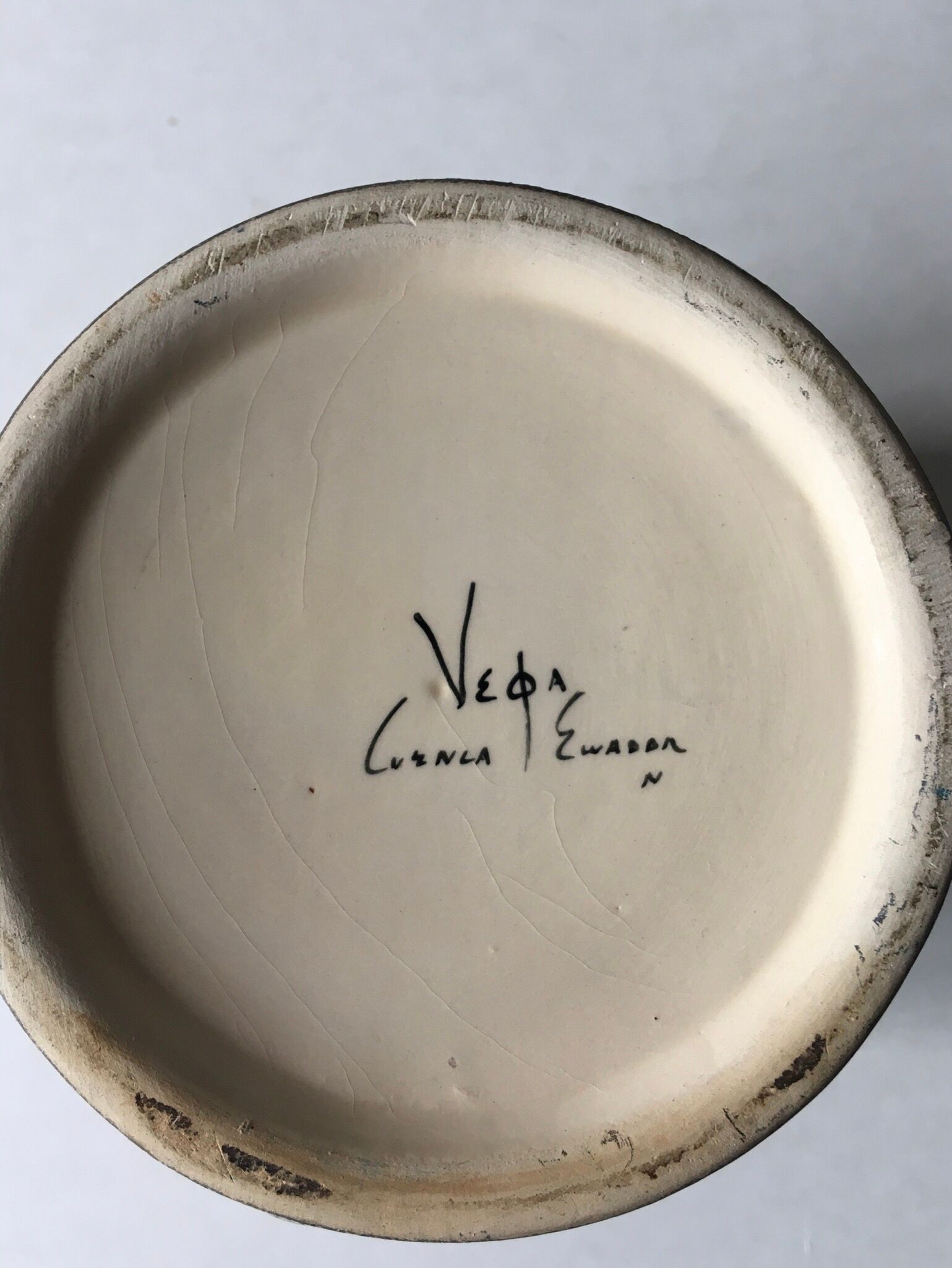 Vintage ceramic covered pot