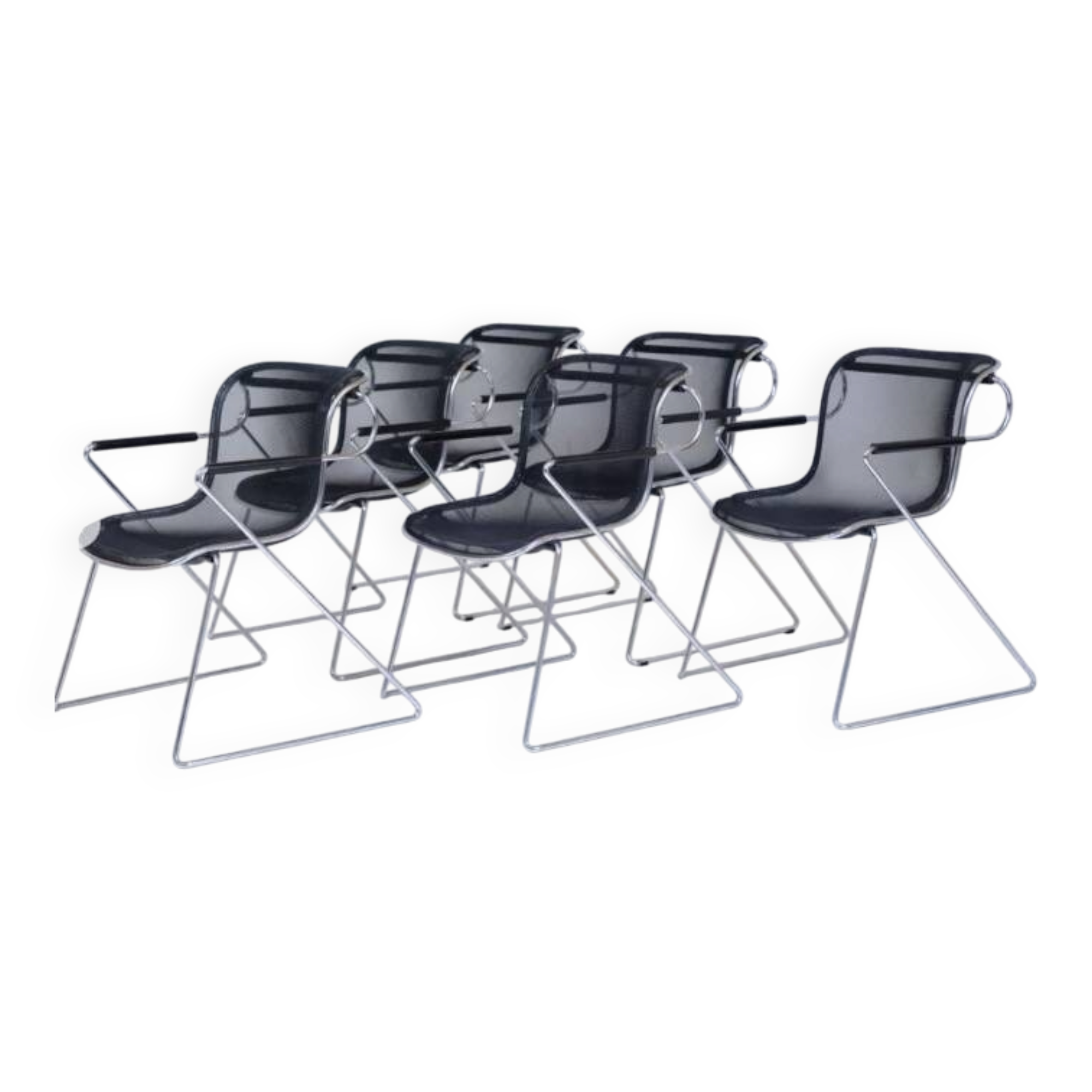 6 Pénélope chairs by Charles Pollock 1980