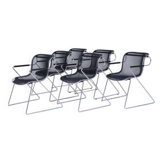 6 Pénélope chairs by Charles Pollock 1980