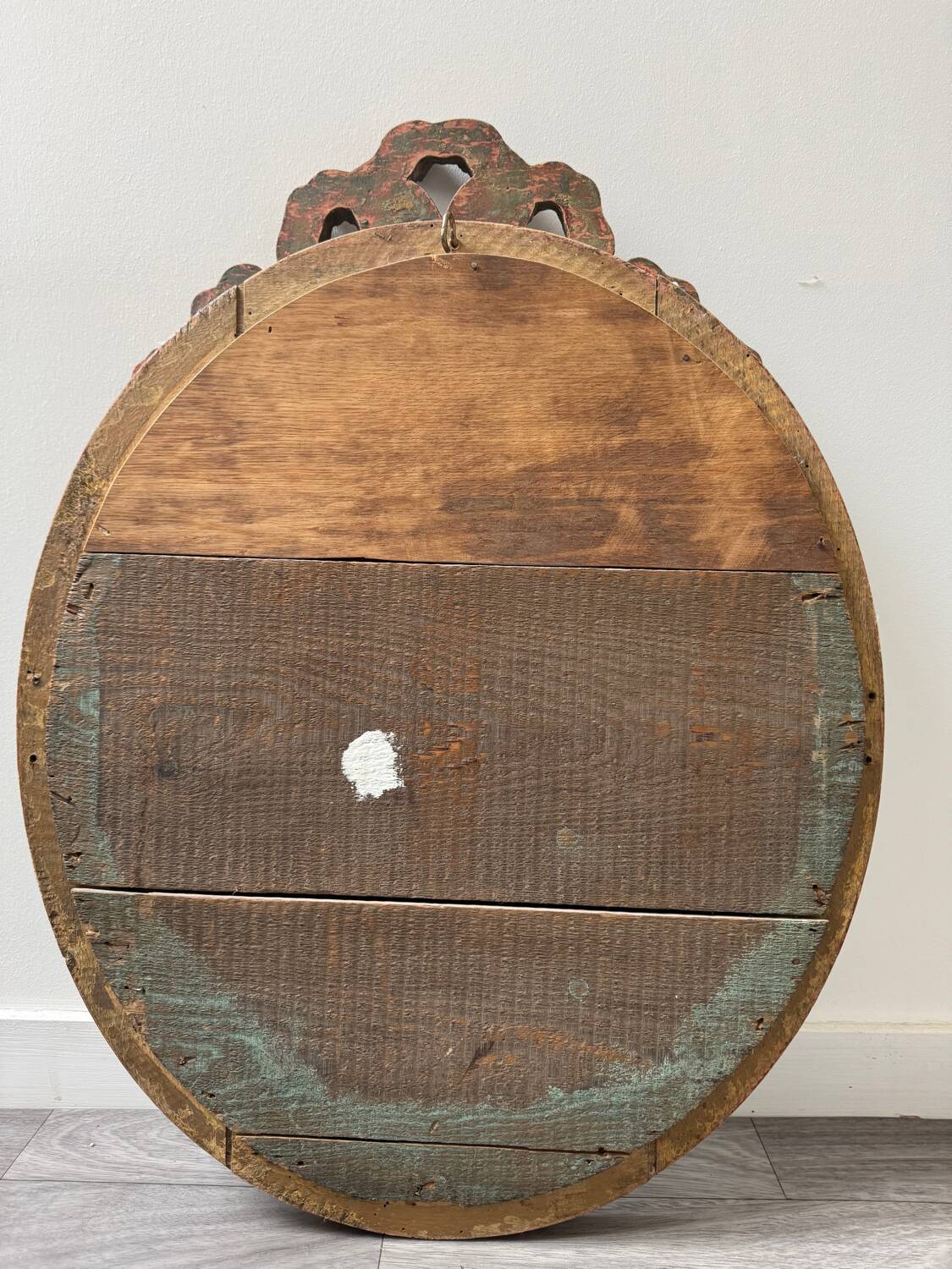 Antique Louis XVI oval knot mirror