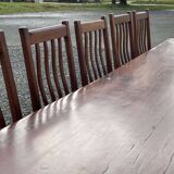 Mahogany set (ipe) composed of a table, 14 chairs and 2 armchairs - work from the 70s