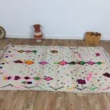 Handmade wool Berber rug 247 X 140 CM