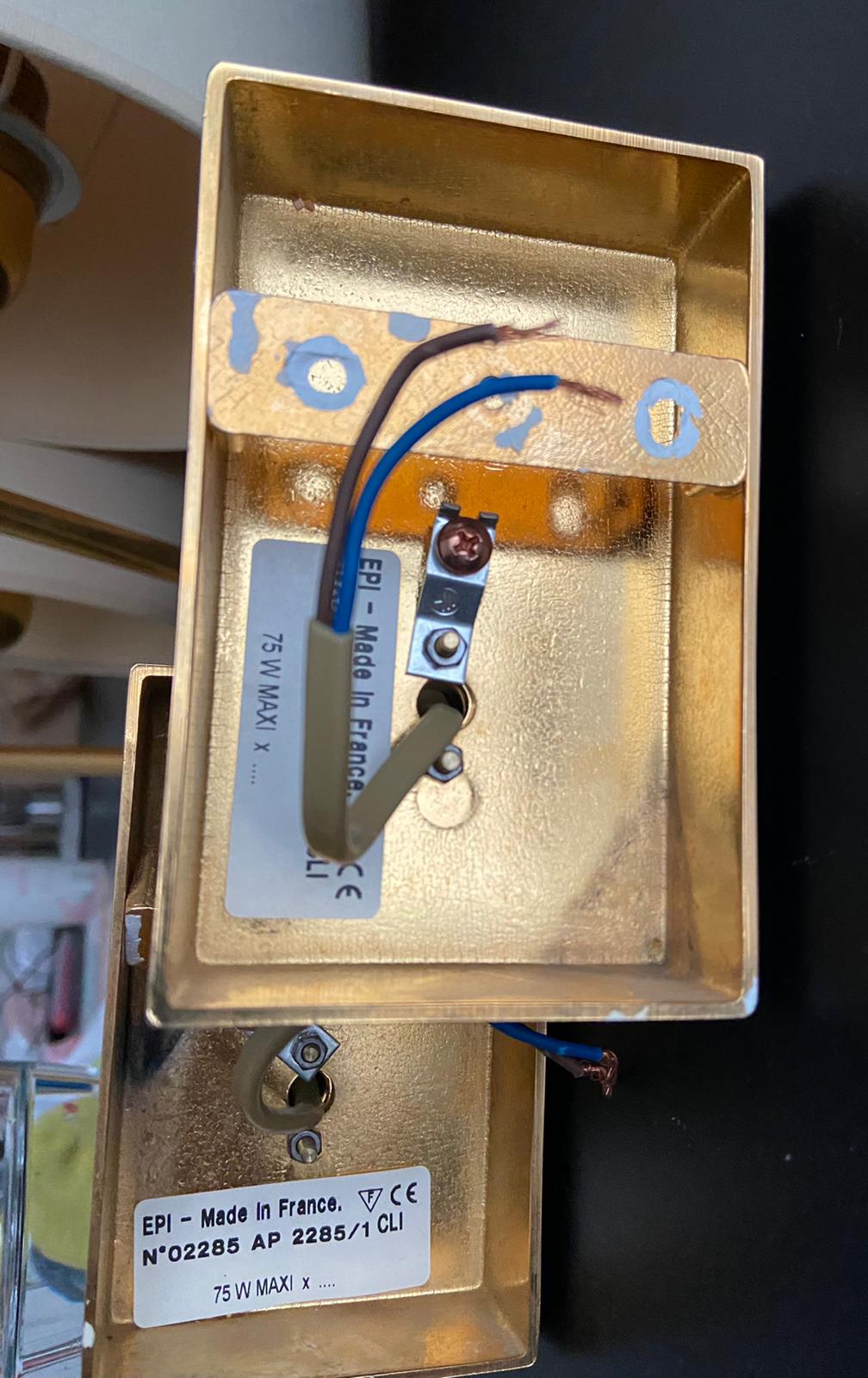 Pair of brass sconces