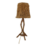 tripod rattan lamp and rope lampshade