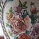 Vase flower pattern sandblasted paint