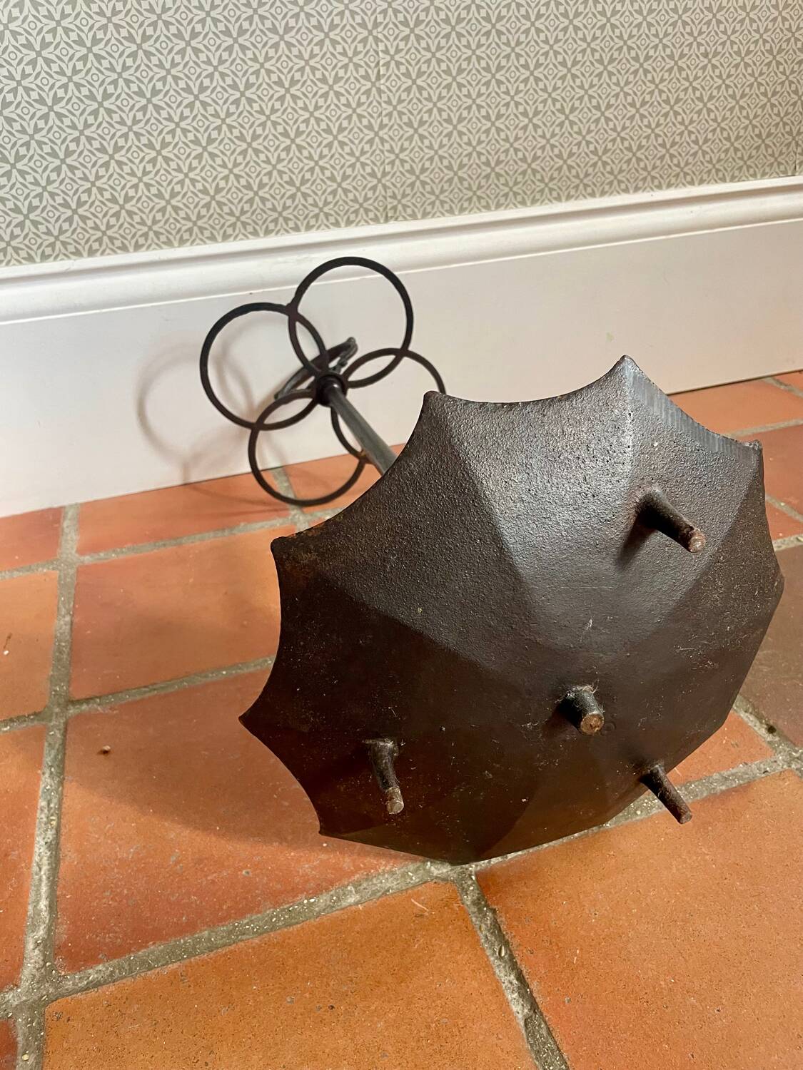Vintage Umbrella Stand in Wrought Iron