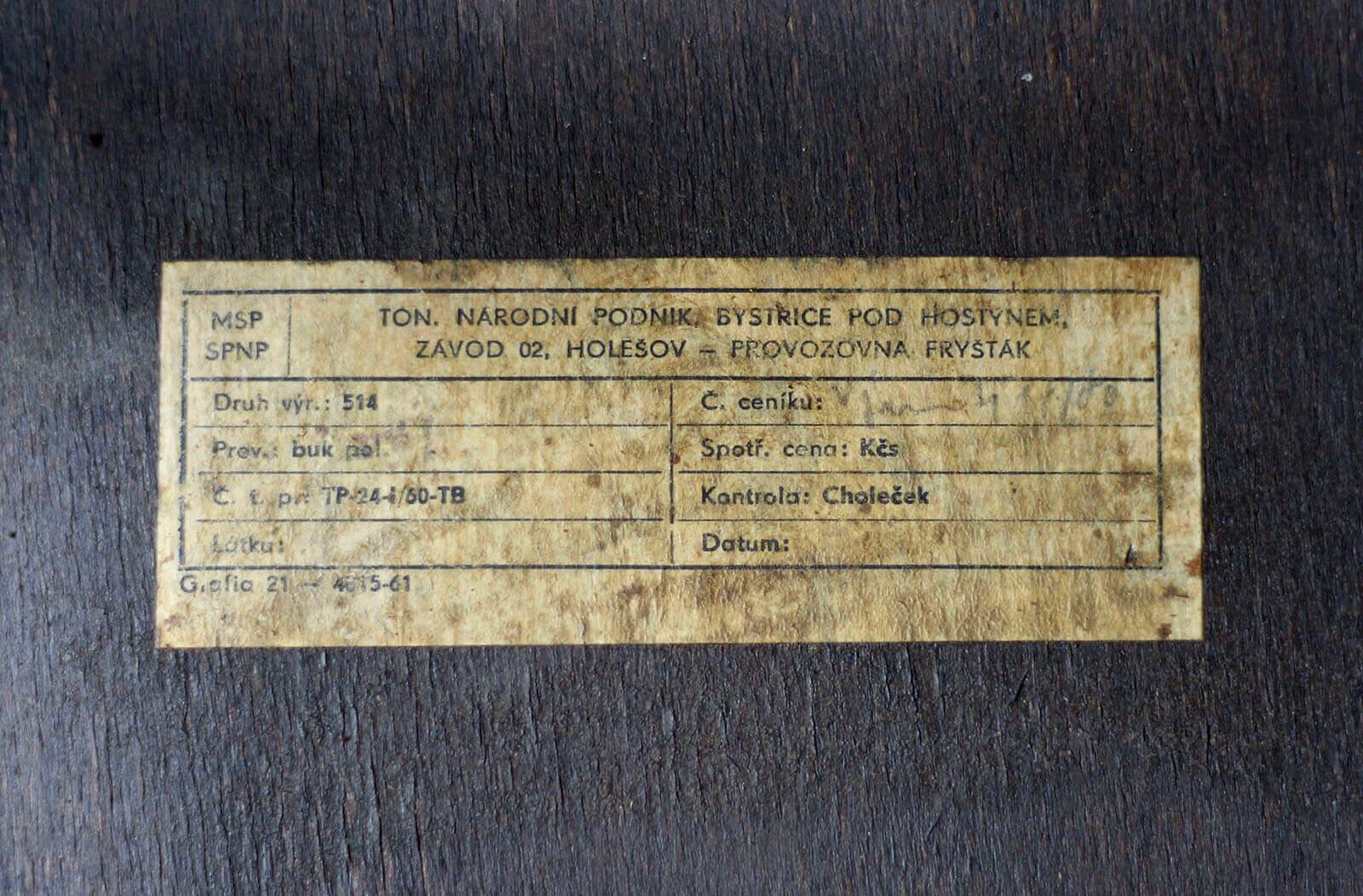 Set of 8 Mid Century Modern Dining Chairs by Radomir Hofman for TON, Model 514