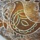 Enamelled ceramic plate, signed Bernard Buffat design from the 60s/70s