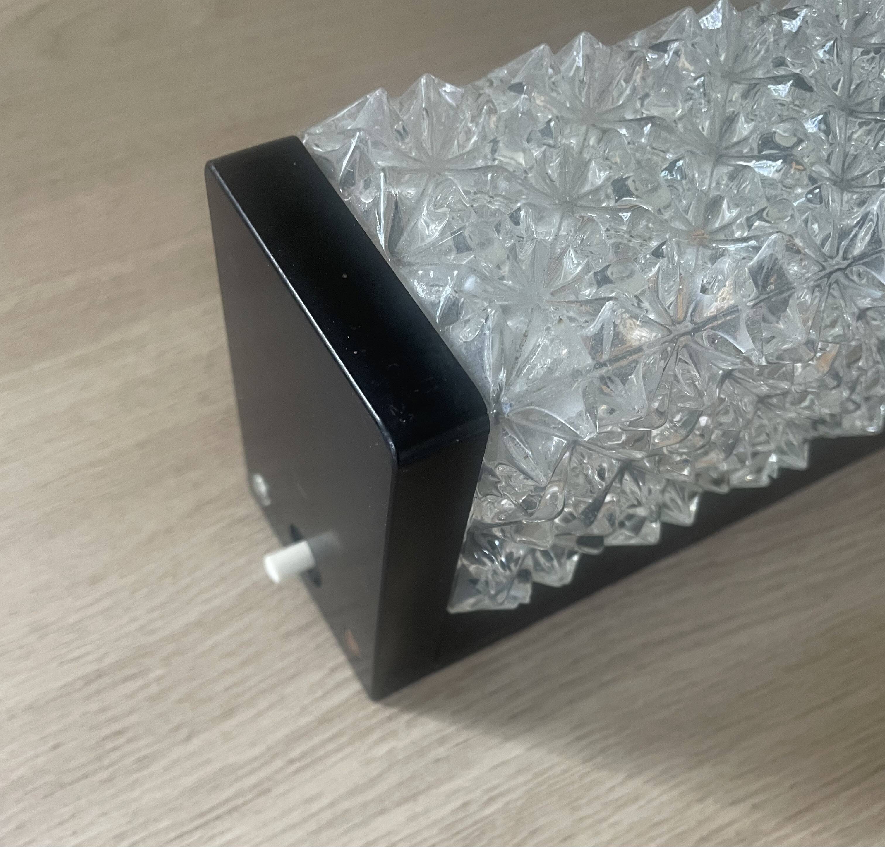 Vintage Erco glass and Bakelite wall light