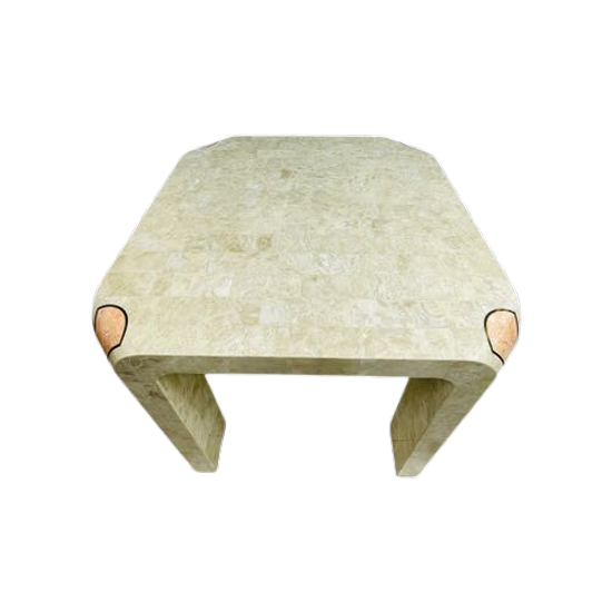 Table vintage en marbre Maitland Smith Hollywood Regency années 1980