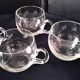 6 engraved glass punch bowls or cups