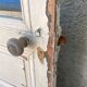 Old glass door