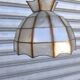 Mother-of-pearl and brass pendant light from the 1950s