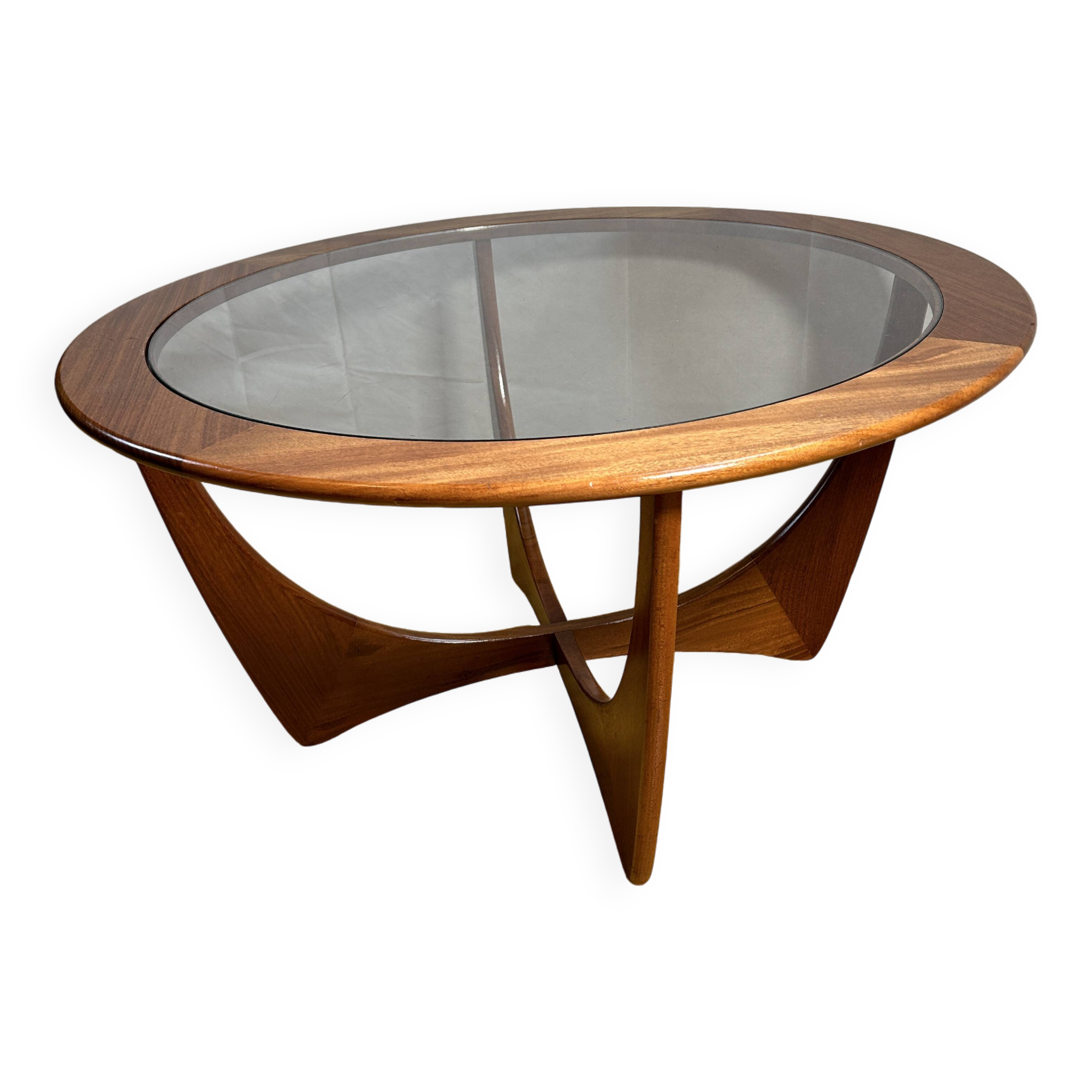 Mid Century Retro Vintage Teak Round Astro Coffee Table by GPlan 1960