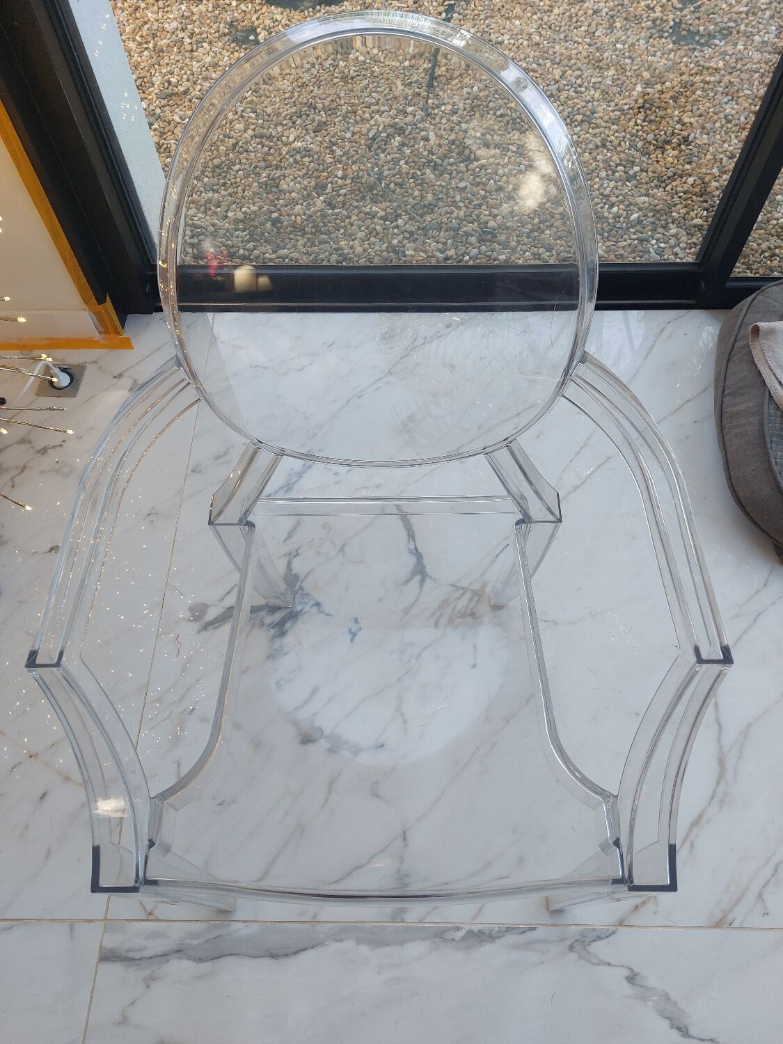 Set of 6 Starck Louis Ghost chairs by Kartell