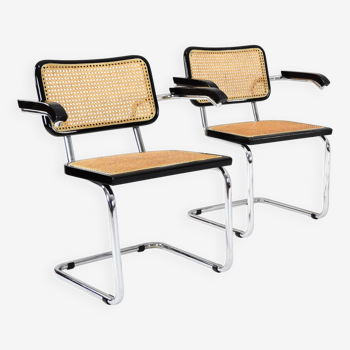 Ensemble de deux chaises B64 Cesca de Marcel Breuer, 1970