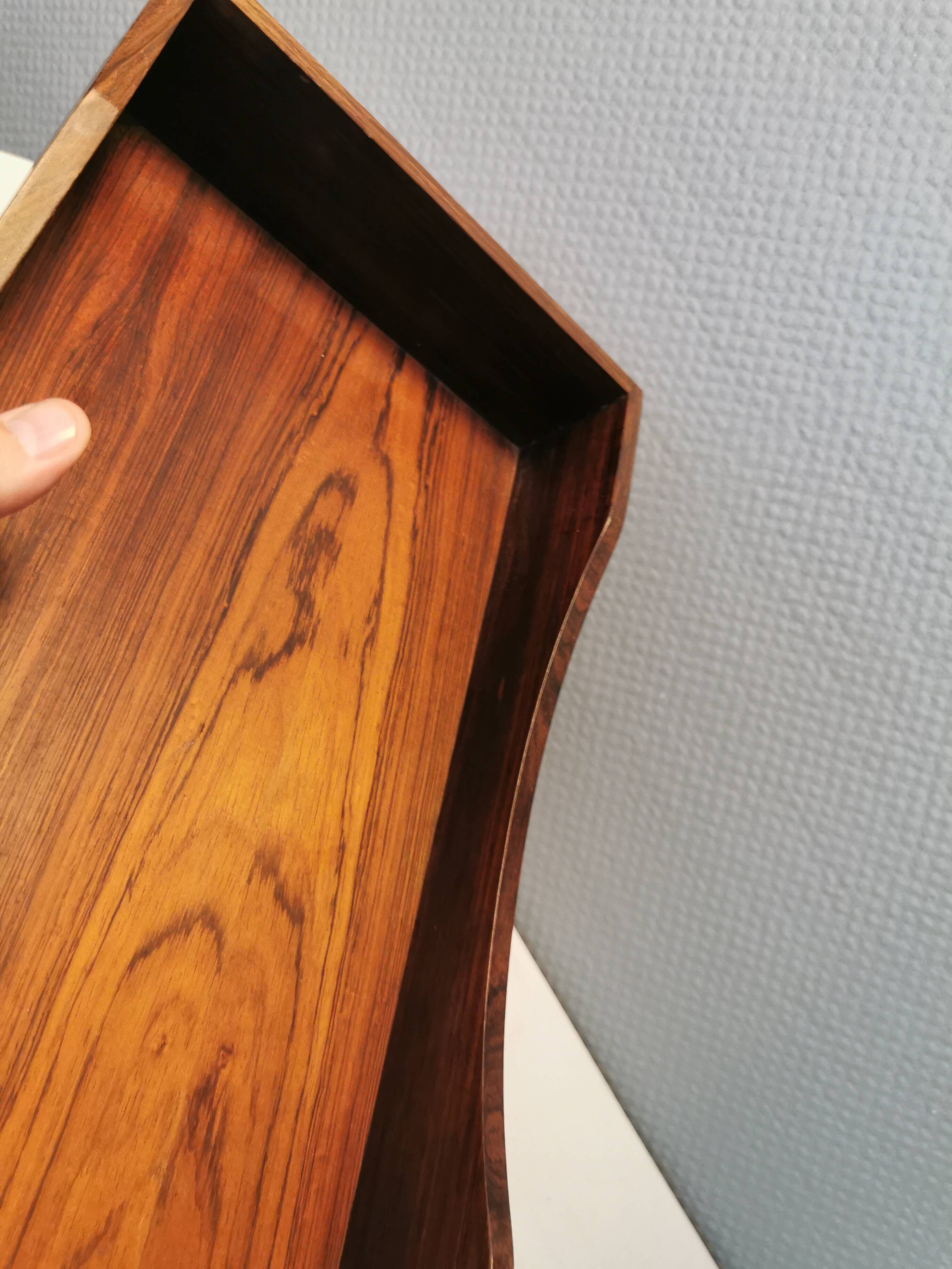 Letter or serving tray in solid rosewood, Danish design 1960s.