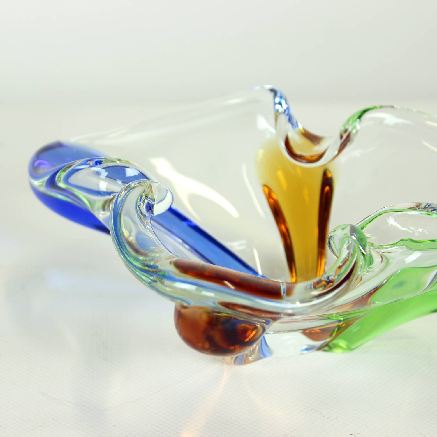 Design Art Rhapsody Collection glass bowl by Frantisek Zemek, Czechoslovakia 1960s