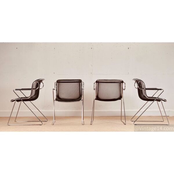 Set de 4 chaises Penelope de Charles Pollock pour Castelli