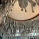 Frosted glass pendant light with fringe